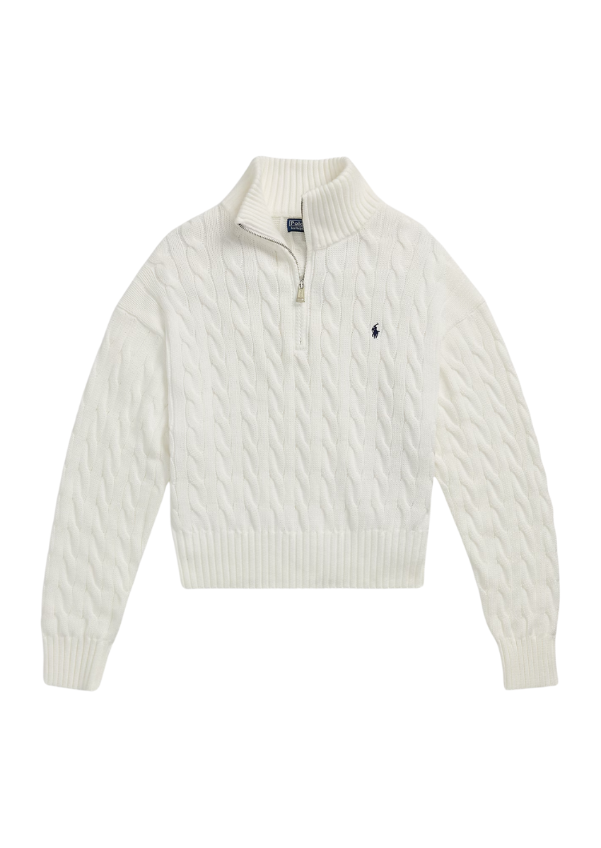 Ralph Lauren - Ženski ZIP džemper (Bijeli)